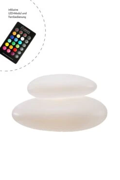 Gartenleuchte Shining Stone XL In Weiß - RGB LED