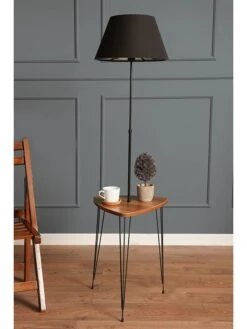 Standleuchte In Braun/ Schwarz - (H)147 Cm