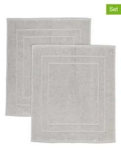 2er-Set: Premium-Badvorleger In Hellgrau - (L)70 X (B)60 Cm