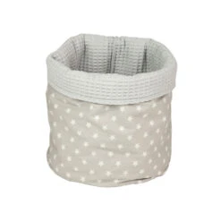 Utensilo "WAFFELPIQUÉ" In Weiß/Grau - (L) 22 X (B) 20cm