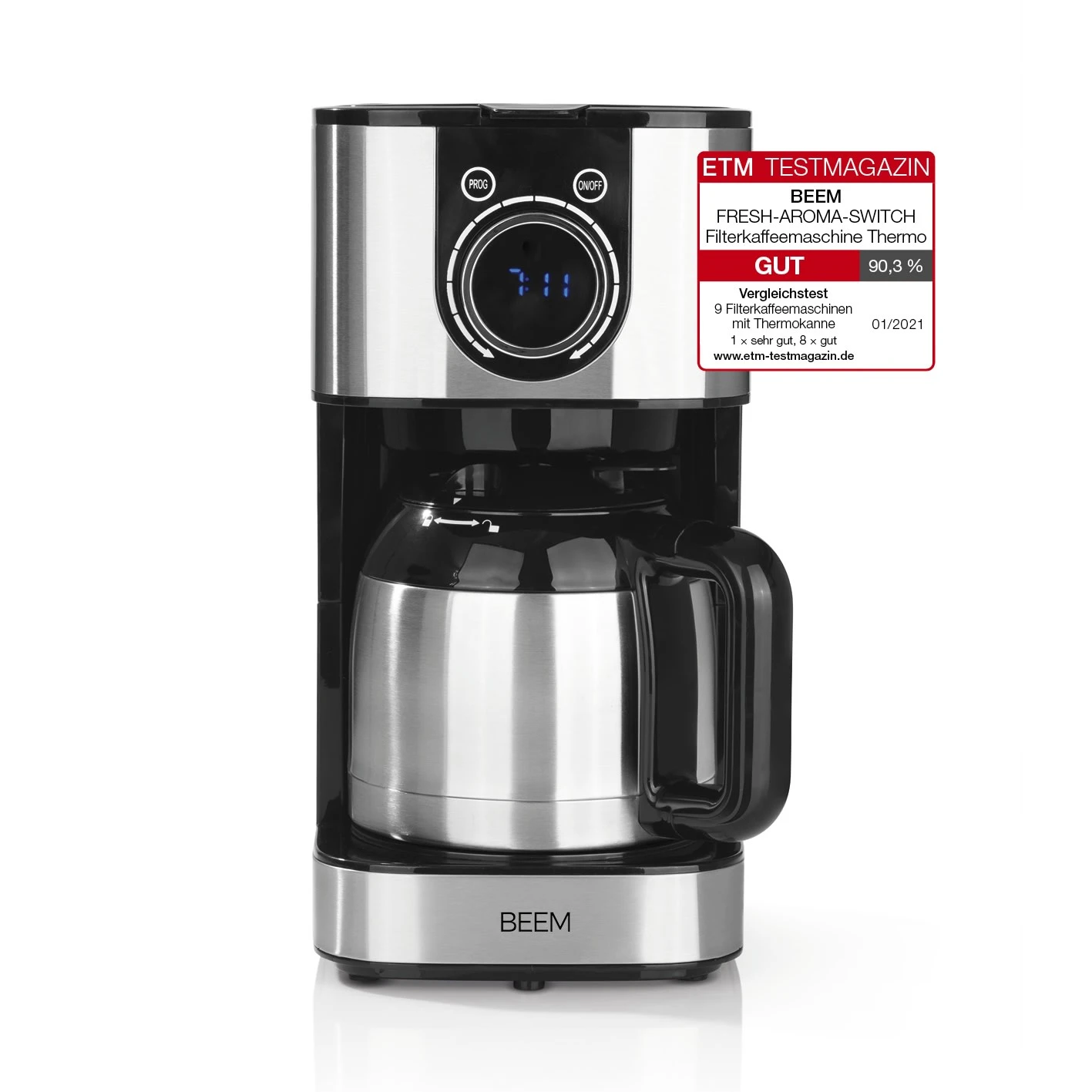 Filterkaffeemaschine "FRESH-AROMA-SWITCH" In Edelstahl / Schwarz – Bild 2