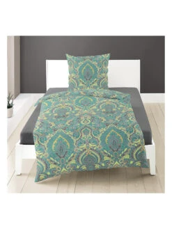 Satin-Bettwäsche-Set In Grün