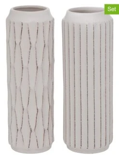 2er-Set: Vasen "Fratello" In Beige