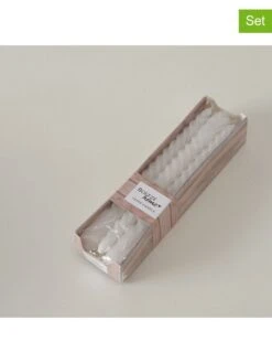 6er-Set: Stabkerzen "Twisto" In Weiß - 6x 30 G