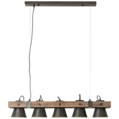 BRILLIANT Pendelleuchte, 5-flammig Decca 115x95x20 Cm In Schwarz Stahl
