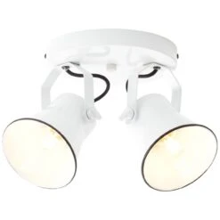 BRILLIANT Spotrondell, 2-flammig Croft 18x33x20 Cm In Weiß