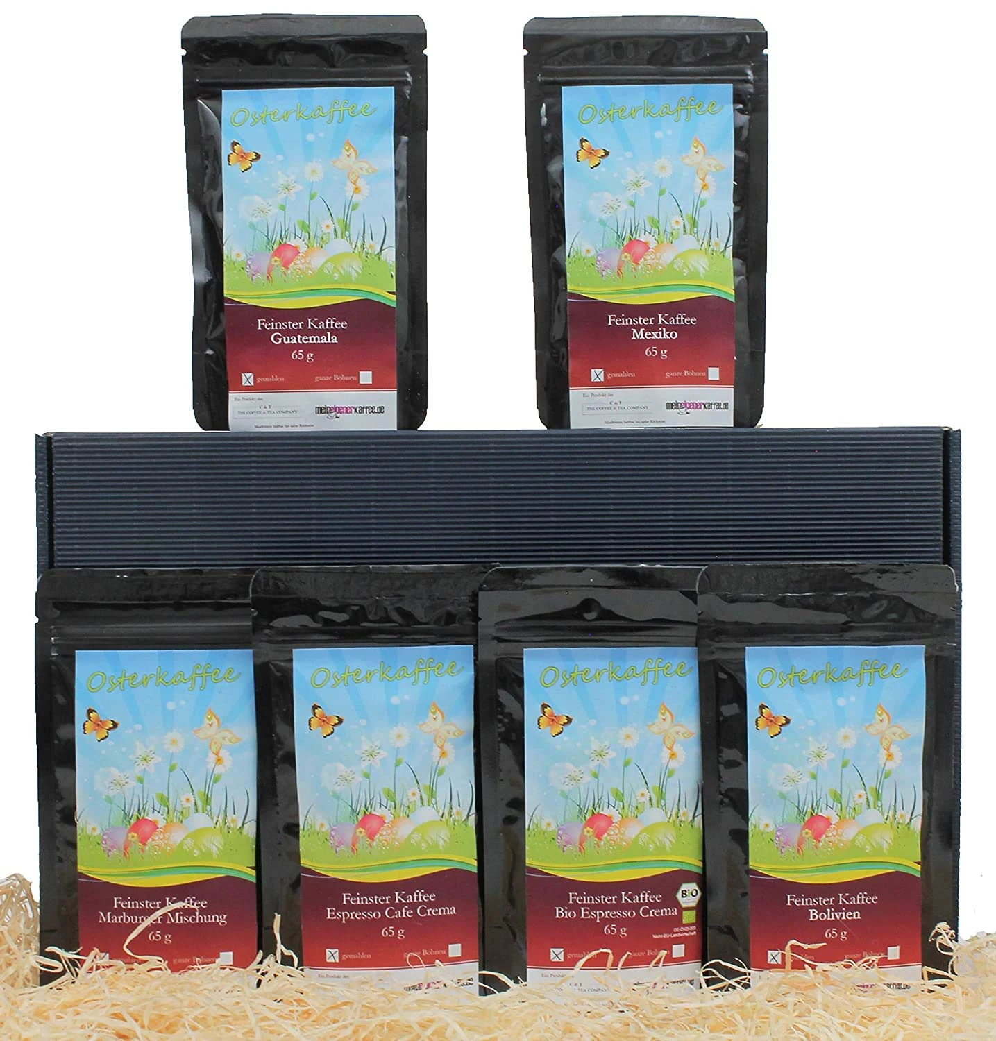 Osterkaffee Geschenkset - 5 X 200g Ganze Bohnen – Bild 3