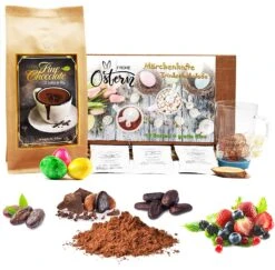 Trinkschokolade Geschenkset | 12x Fruchtige Sorten + Trinkglas