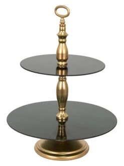 Etagere In Gold - (H)49 X Ø 39 Cm
