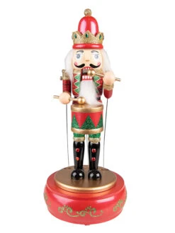 Spieluhr "Nussknacker" In Rot - (H)33 X Ø 13 Cm