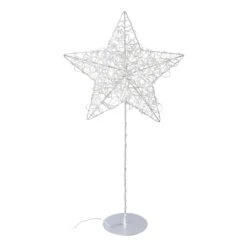 Deko-Stern Mit LED In Silber