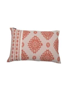 Kissenhülle "Häkelmuster" In Orange/ Creme