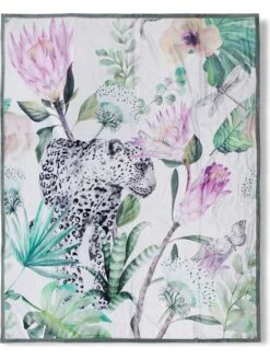 Plaid "Volterra" In Grau/ Grün/ Bunt