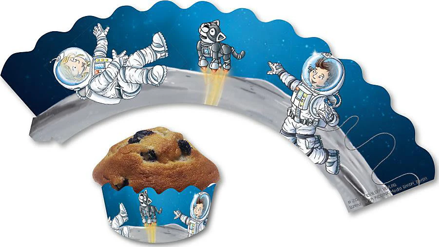 CupcakeDeko Major Tom Für Muffins & Cupcakes, Nicht Hitzebeständig, 12...