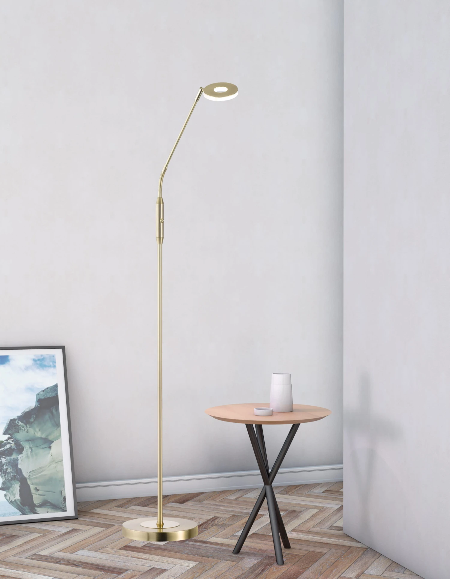 LED-Stehleuchte Dent In Messingfarben/messingfarben Poliert - (H)150 X (D)23cm – Bild 2