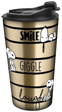 Coffee To Go Iso-Becher Snoopy Smile In Gold - 350 Ml
