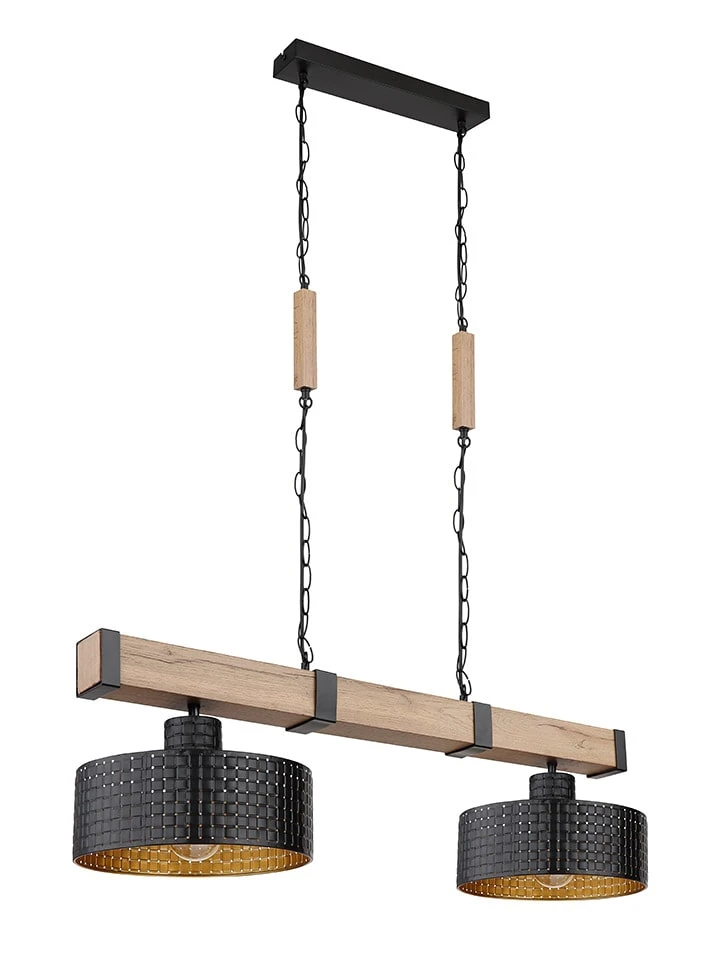 Hängeleuchte "Rielly" In Hellbraun/ Schwarz - (L)80 X (B)25 X (H)120 Cm – Bild 2