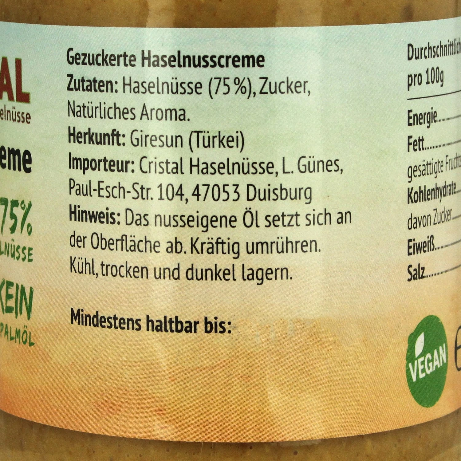 300g Premium Haselnusscreme Von Cristal – Bild 3