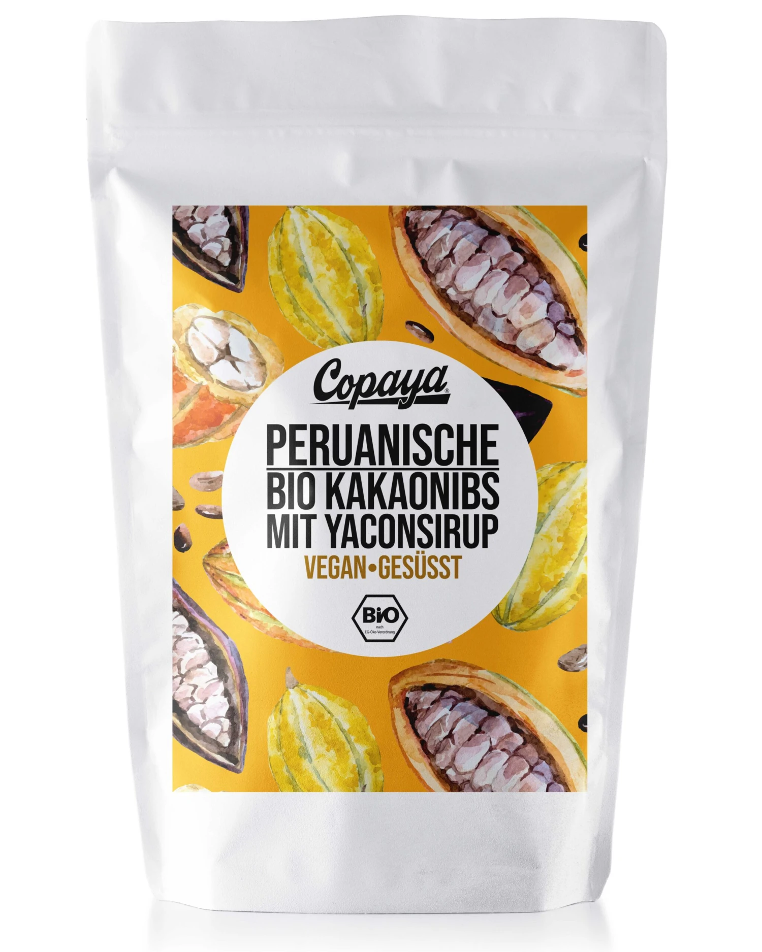 500g Bio Roh Kakaonibs Mit Yaconsirup Von Copaya