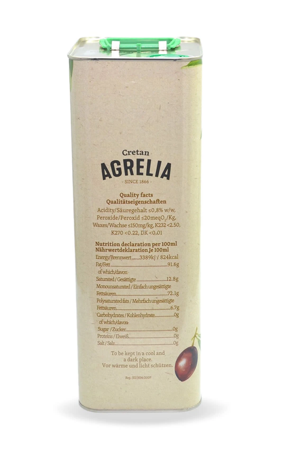 5L Bio Olivenöl, Extra Nativ, Sortenrein, Koroneiki Oliven – Bild 3