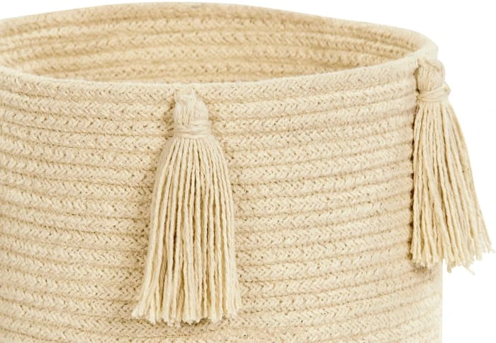 Korb "Pom-Pom" In Gelb - 22x21x21 Cm – Bild 6