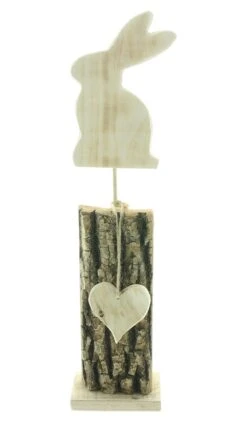 Säulen "Häschen" 44cm In Braun