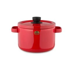 Emaille Topf, 20 Cm, Rot, 3 Liter