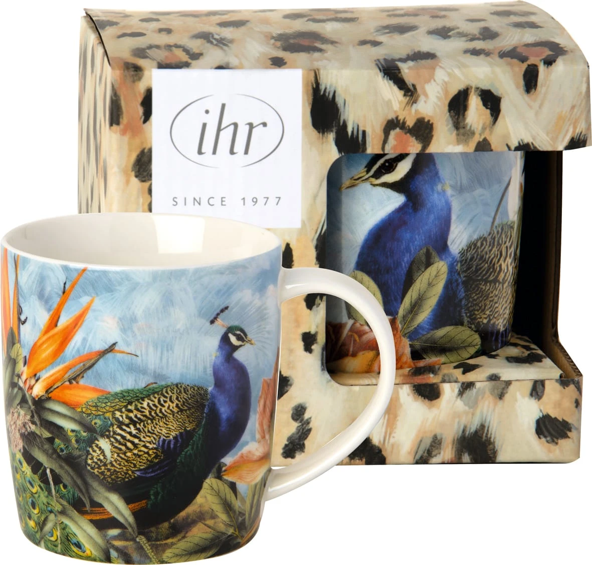 Porzellanbecher "PARADISE PEACOCK" In Bunt 300 Ml