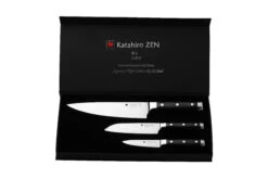 KATAHIRO ZEN 3 Er Damast-Kochmessers Set