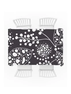 Tischdecke In Schwarz/ Weiß - (L)180 X (B)135 Cm