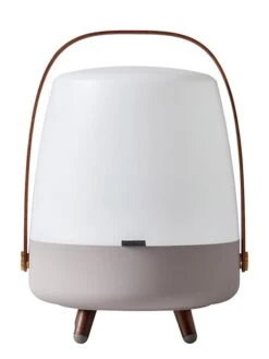 Tischleuchte "Lite-up Play" Mit Lautsprecher In Weiß/ Grau - (H)40 X Ø 29 Cm