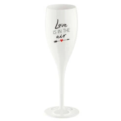 Koziol CHEERS No. 1 LOVE IS IN THE AIR - Superglas 100ml Mit Druck In Cotton White