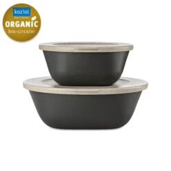 Koziol CONNECT BOX SET KOPENHAGEN - Box Mit Deckel 0,7l + 1,3l In Nature Ash Grey