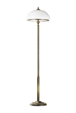 Stehlampe In Messing Antik Weiß