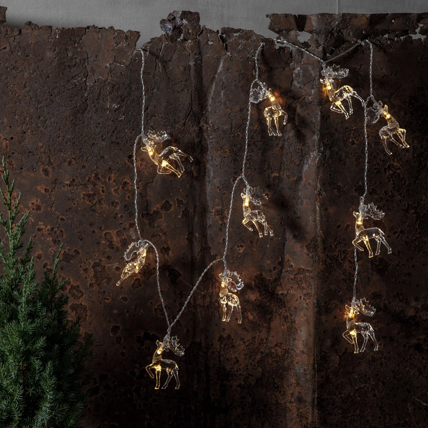 LED Deko Lichterkette Rentiere Timer L: 1,35m In Transparent – Bild 3