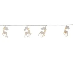 LED Deko Lichterkette Rentiere Timer L: 1,35m In Transparent