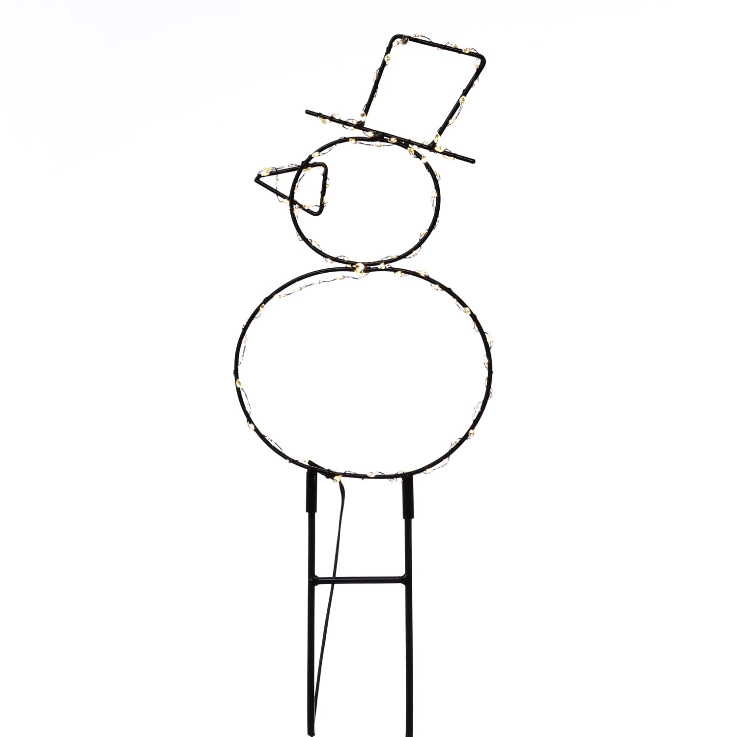 LED Gartenstecker Schneemann 100LED H: 27cm Für Außen In Schwarz – Bild 3