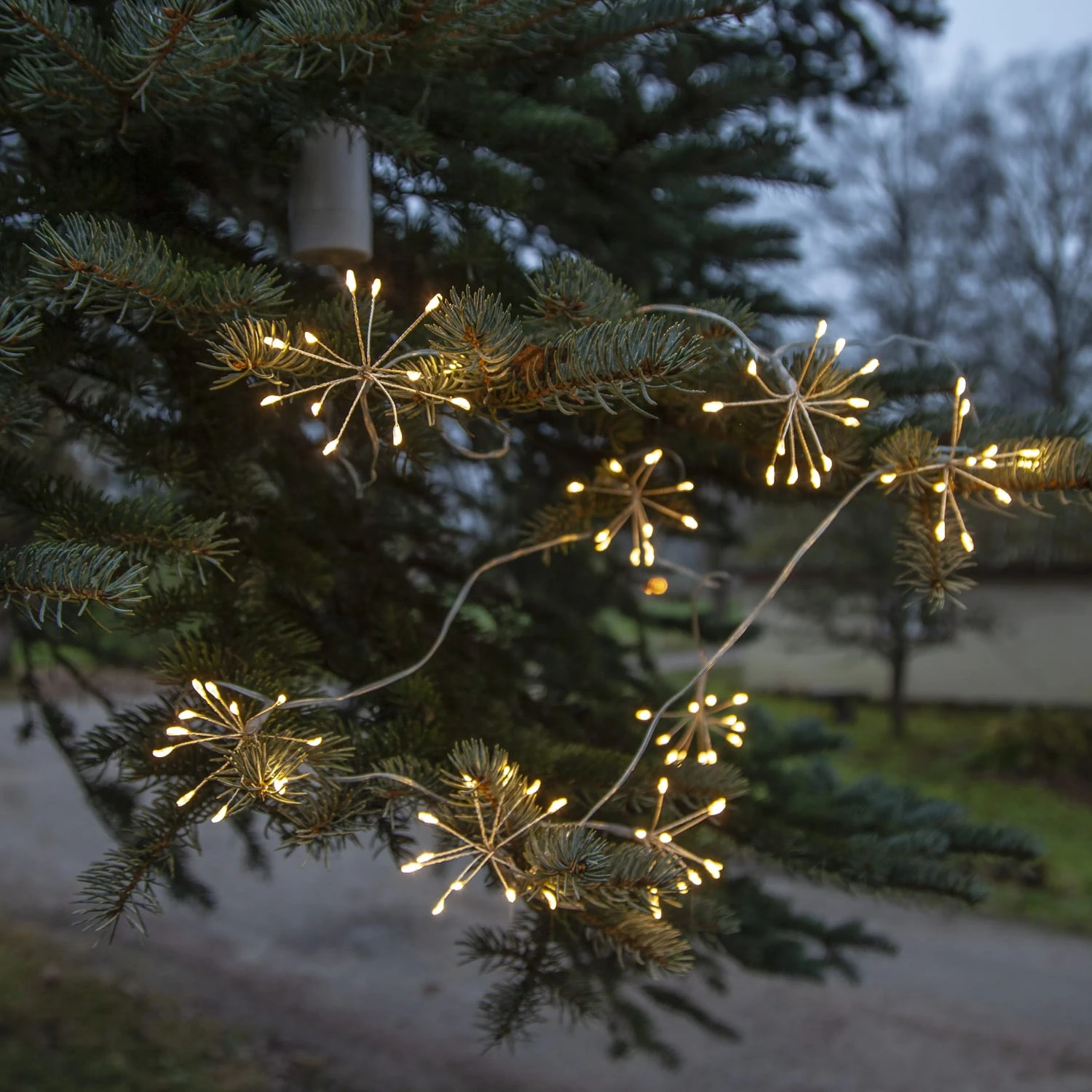 LED Lichterkette 8 Büscheln Blüten Dekolichterkette L: 2,1m In Silber – Bild 8