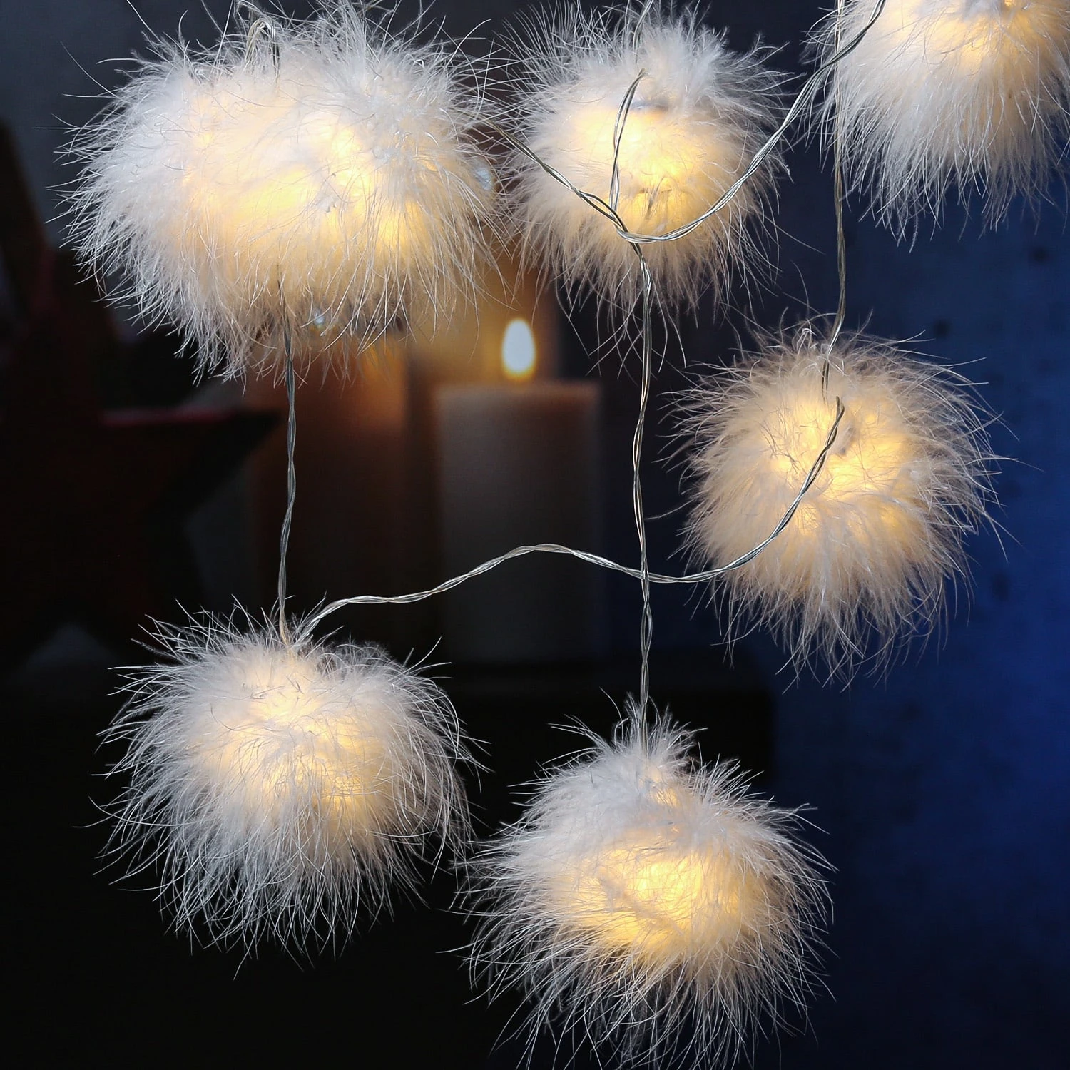 LED Lichterkette Schneebälle Beleuchtet L: 10m In Weiß – Bild 4