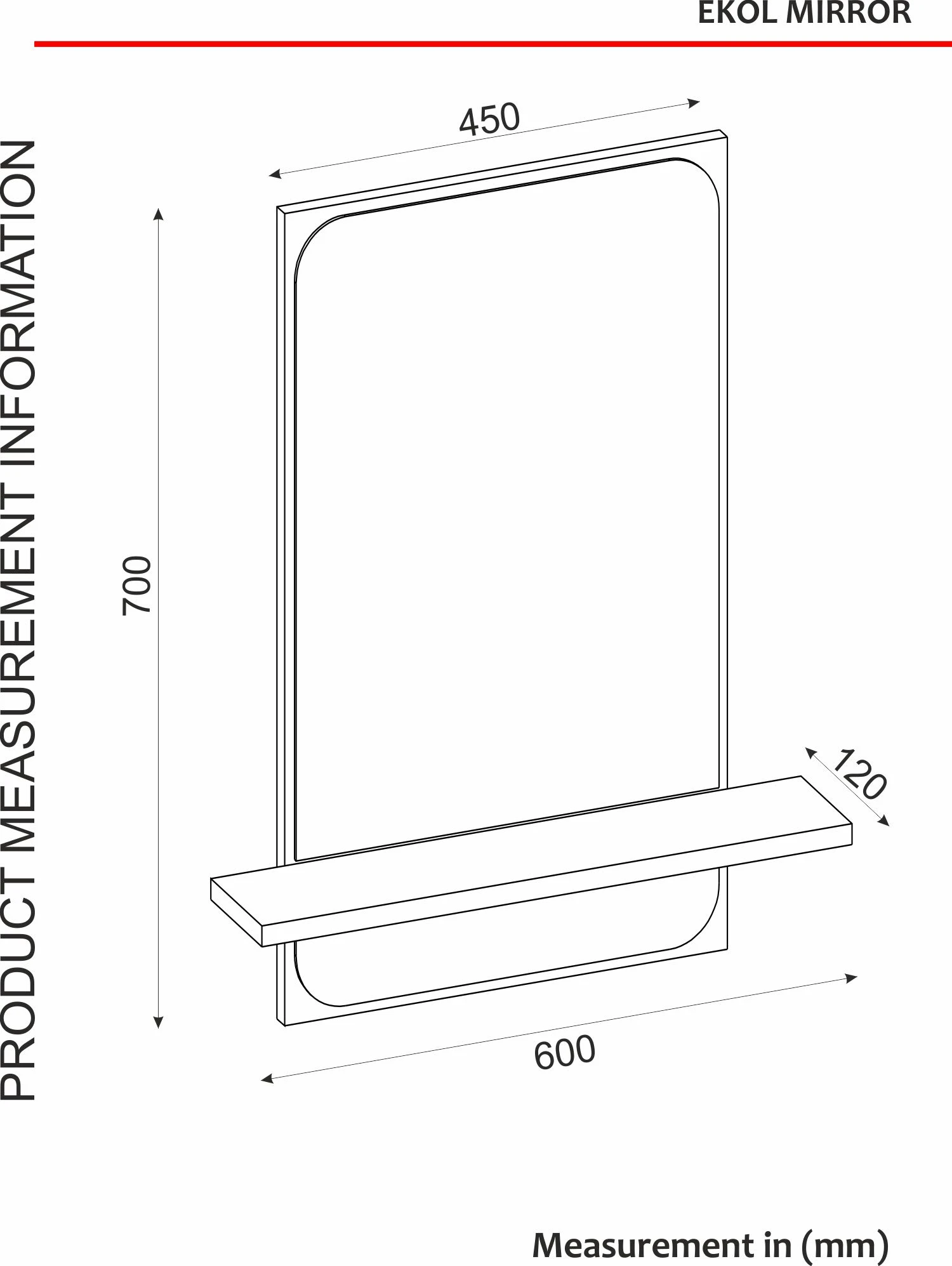Spiegel Ekol Walnuss Mit Ablage – Bild 6
