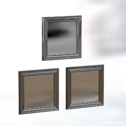 Spiegel Otto 3er 40x40cm Silber