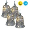Dekoglas Mit Lichterkette "Glocke" 4er-Set In Silber