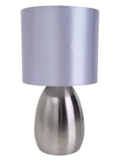 Tischleuchte "Aurum" In Silber/ Grau - (H)33 X Ø 17,5 Cm