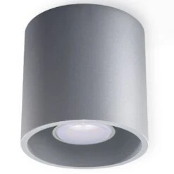Deckenleuchte RODA In Grau Aluminium Ø Rundes Plafond Loft Style Gu10 NICE LAMPS