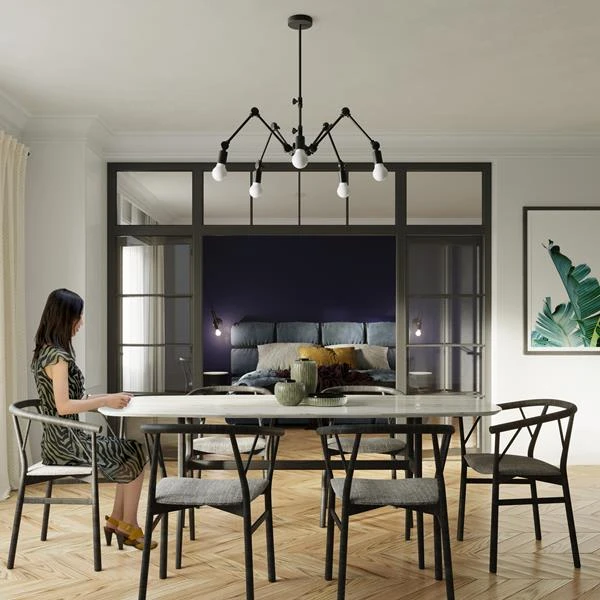 Hängeleuchte MATILDA 5 In Schwarz (L)60cm (B)60cm (H)100cm – Bild 4