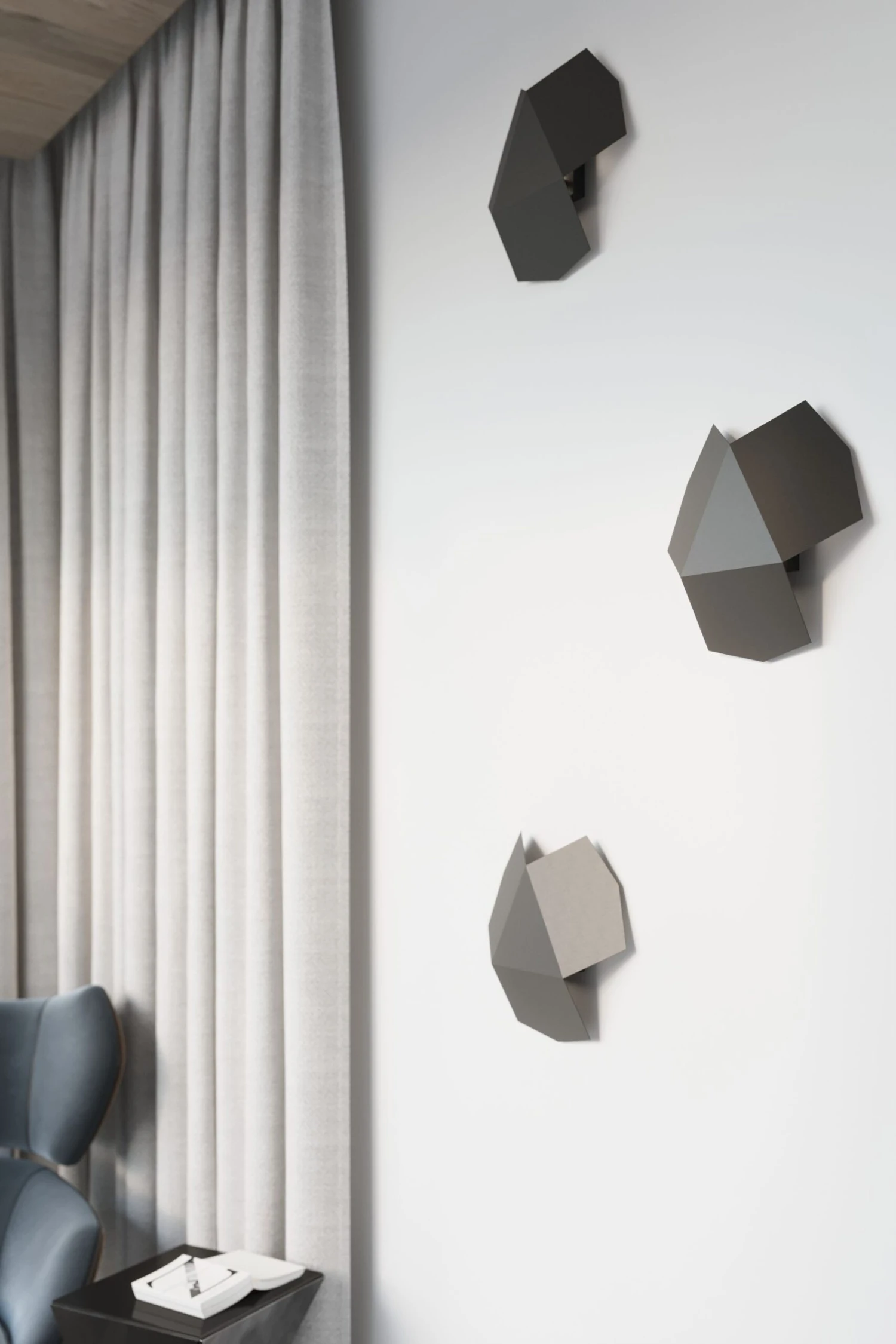 Wandleuchte HIRU Stahl In Schwarz Moderne Geometrische Lampe 2XG9 LED NICE LAMPS – Bild 6