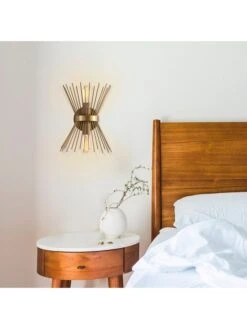 Wandleuchte "Kirpi" In Gold - (B)23 X (H)33 Cm