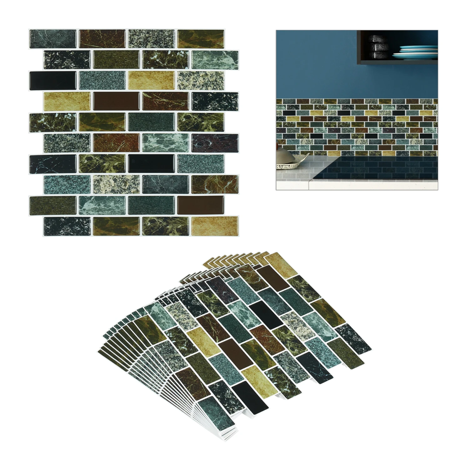 10x Fliesenaufkleber "Design B" In Mehrfarbig – Bild 8