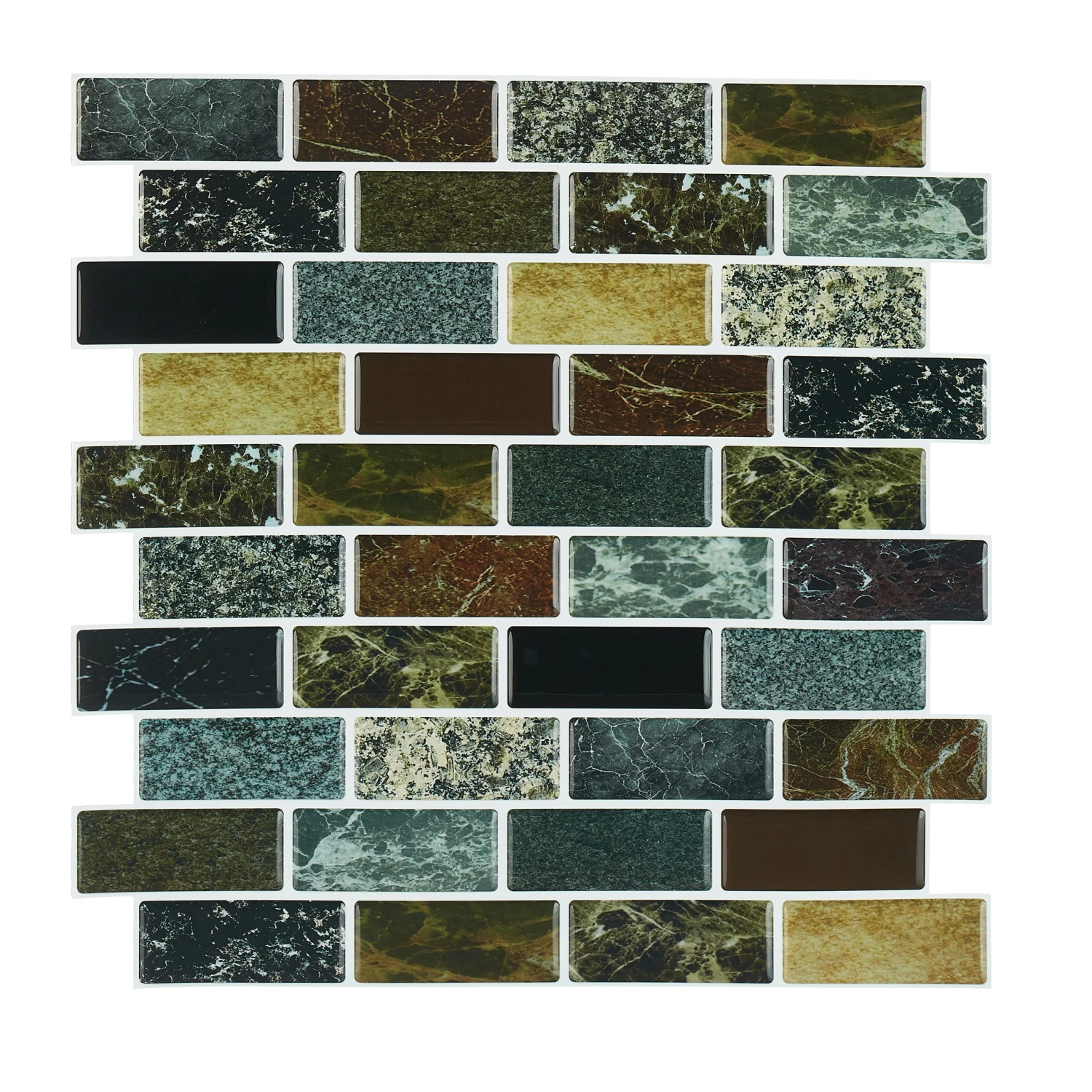 10x Fliesenaufkleber "Design B" In Mehrfarbig