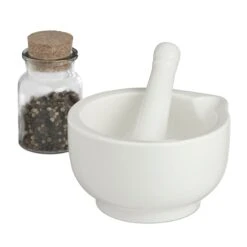 Mörser Mit Stößel In Weiß - Ø 15 Cm